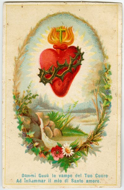 Fromt billede: Sacred Heart (chromolithography) af Anonymous Anonymous