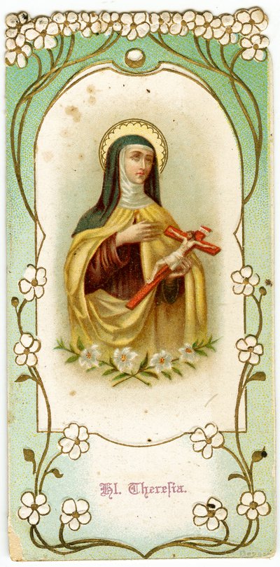 Fromt billede: Sankt Therese af Jesusbarnet og det hellige ansigt (kromolitografi) af Anonymous Anonymous