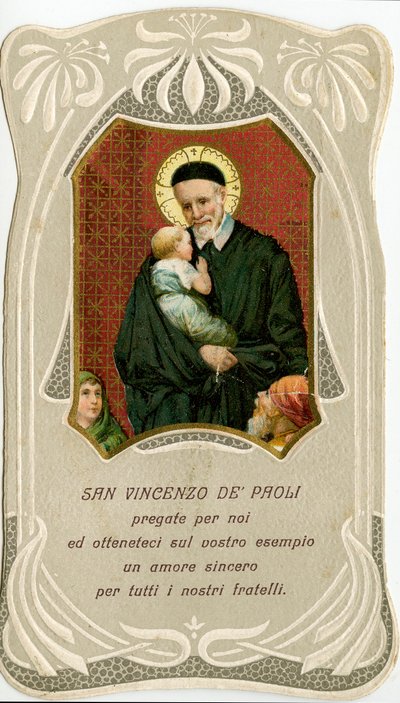 Fromme billede: St Vincent de Paul (kromolitografi) af Anonymous Anonymous
