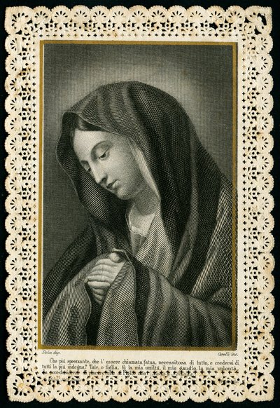 Fromme billede: Jomfru Maria (gravering) af Anonymous Anonymous