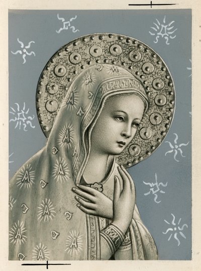 Fromhedsbillede: Jomfru Maria (tryk) af Anonymous Anonymous