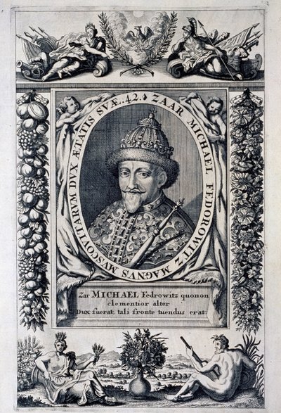 Portræt af zar Michel I Feodorovich af Rusland (Michel Feodorovitch Romanov af Anonymous Anonymous
