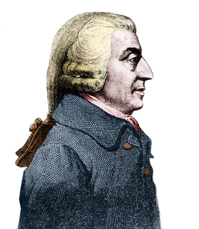 Portræt af Adam Smith (1723 - 1790), skotsk filosof og økonom. af Anonymous Anonymous
