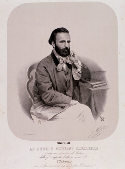 Portræt af Angelo Mariani (litografi af Anonymous Anonymous