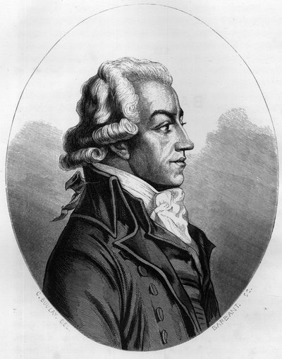 Portræt af Antoine Pierre Joseph Marie Barnave (1761-1793) fransk politiker - Indgravering fra 1863 i "Den Røde Bog - Histoire De L