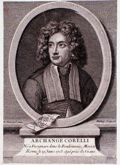 Portræt af Arcangelo Corelli (gravering) af Anonymous Anonymous