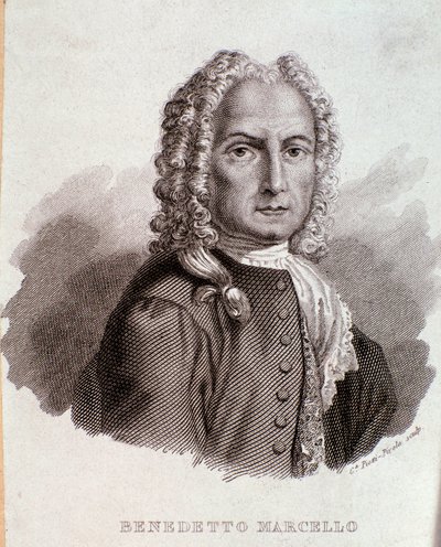 Portræt af Benedetto Marcello (gravering) af Anonymous Anonymous