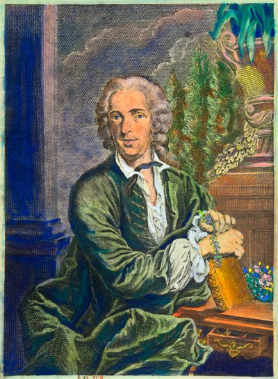 Portræt af Carl Von Linne (1707-1778) svensk naturforsker - Privee Collection af Anonymous Anonymous