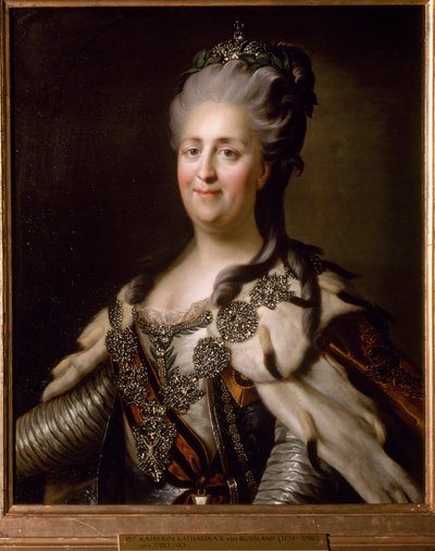 Portræt af Katarina II af Rusland (Katrine den Store) af Anonymous Anonymous