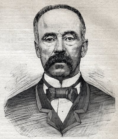 Portræt af Charles Moore (1820-1905), britisk botaniker af skotsk oprindelse. Indgravering i "" Le Petit Parisien"" 1893. af Anonymous Anonymous