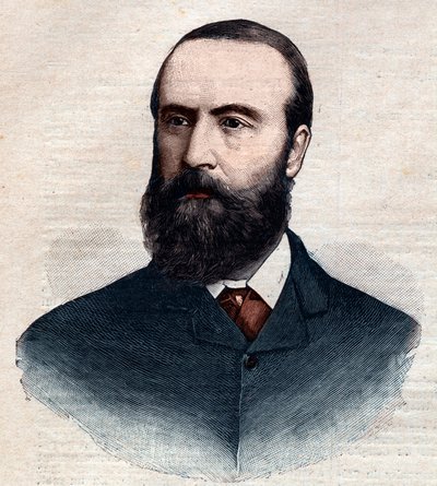 Portræt af Charles Stewart Parnell (1846 -1891), irsk politiker. Stik i "" Le petit Parisien"" fra 1891. Privat samling. af Anonymous Anonymous