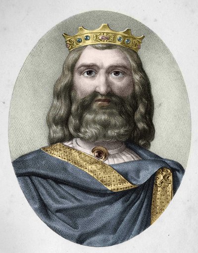 Portræt af Clovis I (v. 466 - 511) Frankernes konge. af Anonymous Anonymous