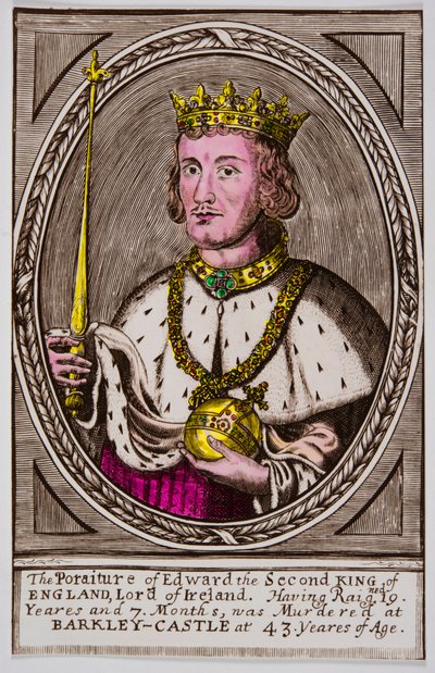 Portræt af Edward II (1284-1327) Konge af England, Privee Collection af Anonymous Anonymous