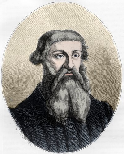 Portræt af Etienne Dolet, fransk lærd, oversætter og printer - portræt af Etienne Dolet (1509 -1546), fransk forfatter, digter, trykker, humanist - Indgravering af 1863 i "Le Livre Rouge - Histoire De L
