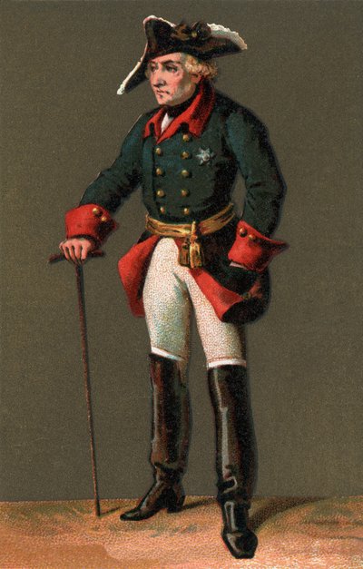Portræt af FREDERICK II (1712-1786) kendt som Frederik den Store Konge af Preussen af Anonymous Anonymous