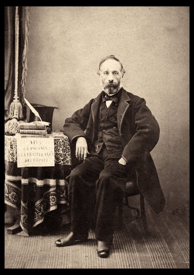 Portræt af Francesco Crispi (1818-1901) italiensk statsmand i 1863. ©Lee/leemage af Anonymous Anonymous