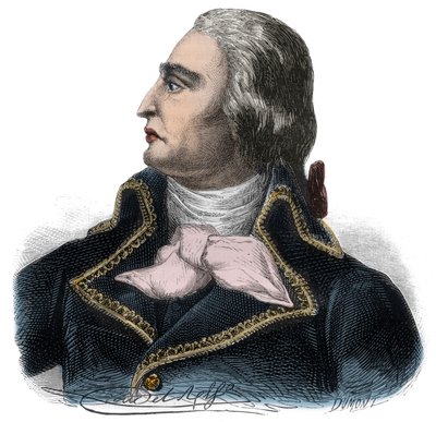 Portræt af Francois Joseph Westermann, fransk general (1751-1794) af den republikanske hær - Indgravering i "Histoire des Girondins"" af Alphonse de Lamartine (1790-1869) 1865-1866 - Privat samling af Anonymous Anonymous