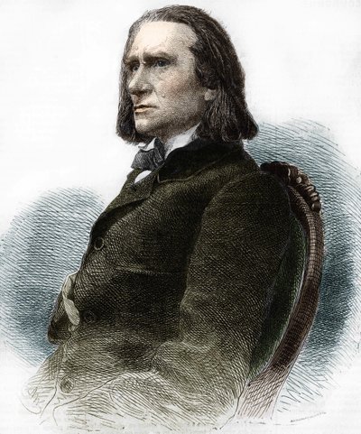 Portræt af Franz Liszt, ungarsk pianist og komponist (1811 - 1886). af Anonymous Anonymous