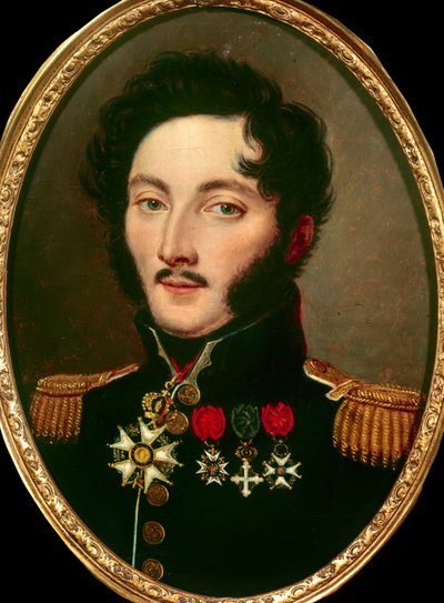 Portræt af general Baron Gourgaud (1783-1852), Anonymt maleri. 1800-tallets privatsamling af Anonymous Anonymous
