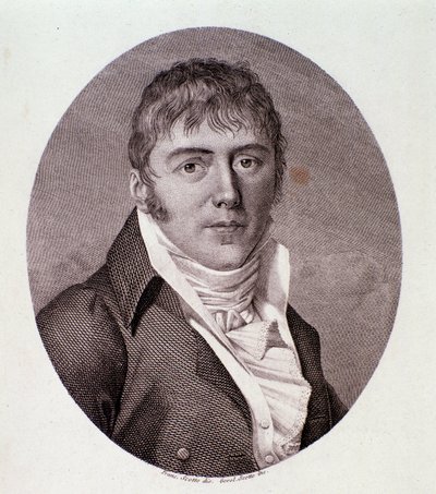Portræt af Giovanni Simone Mayr (Johann Simon) (litografi) af Anonymous Anonymous