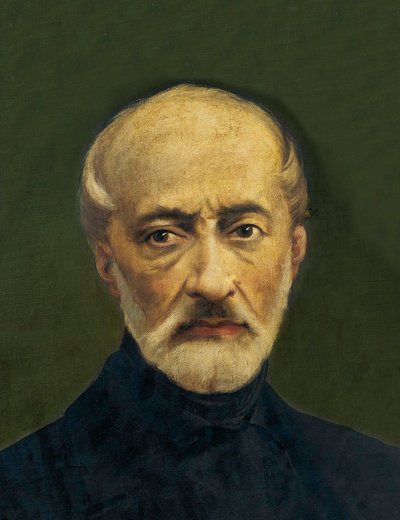 Portræt af Giuseppe Mazzini (1805-1872), italiensk politiker og nationalist. Anonymt maleri af Anonymous Anonymous