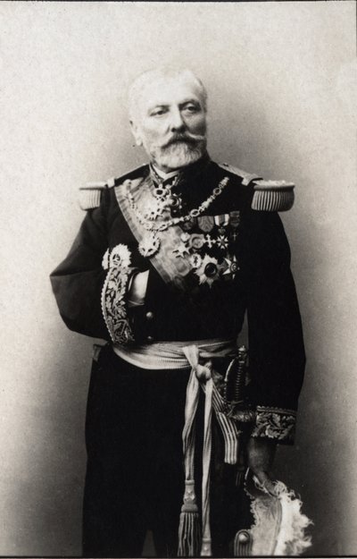 Portræt af Hyacinthe Laurent Theophile Aube (Admiral Aube) (1826-1890), fransk admiral. FPL samling. af Anonymous Anonymous