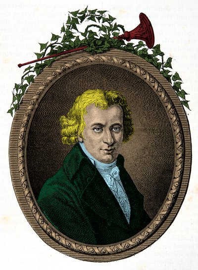 Portræt af Jean Baptiste Cant Hanet, dit Clery (1759-1809) kammertjener af kong Louis XVI under hans fangenskab ved templet, gravering, privat samling af Anonymous Anonymous