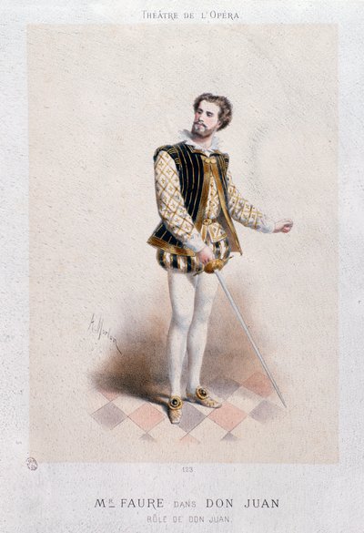 Portræt af Jean Baptiste Faure som Don Giovanni (1866) af Anonymous Anonymous