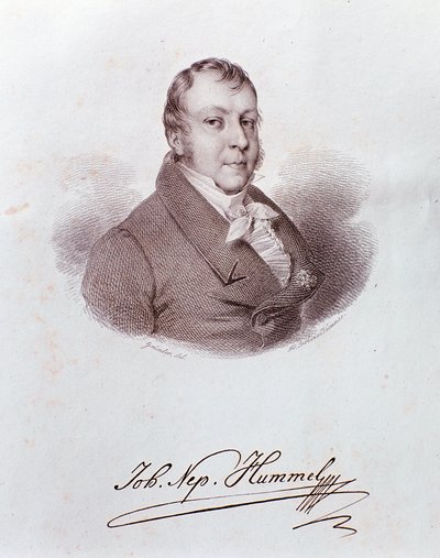 Portræt af Johann Nepomuk Hummel (stik af Anonymous Anonymous