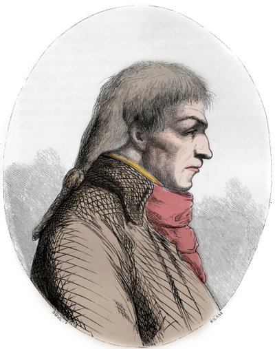 Portræt af Joseph Le Bon (1765-95) Fransk politiker - Portræt af Guislain Francois Joseph Le Bon (1765-1795), fransk revolutionær - Indgravering fra 1863 i "Den røde bog - Histoire De L