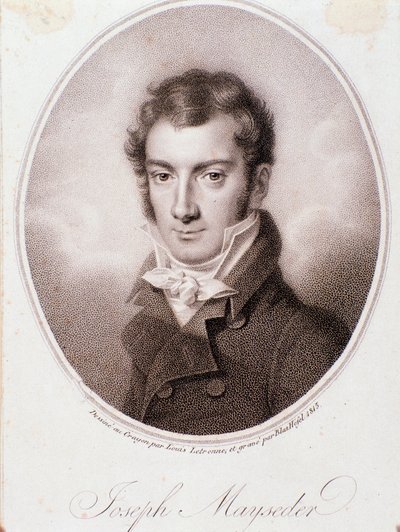 Portræt af Joseph Mayseder (litografi) af Anonymous Anonymous
