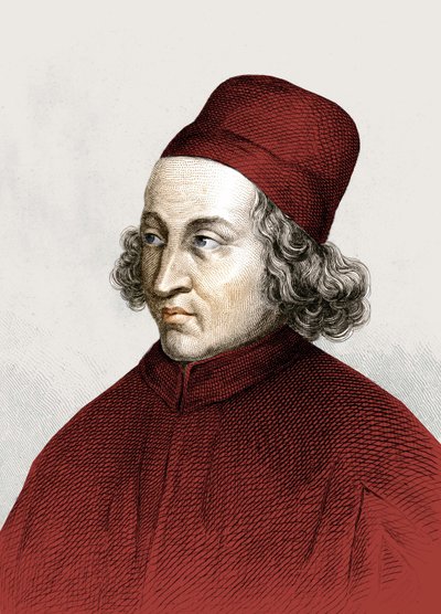 Portræt af Marsilio Ficino, dit en francais Marsile Ficin (1433 - 1499), gravering 1700-tallet. af Anonymous Anonymous