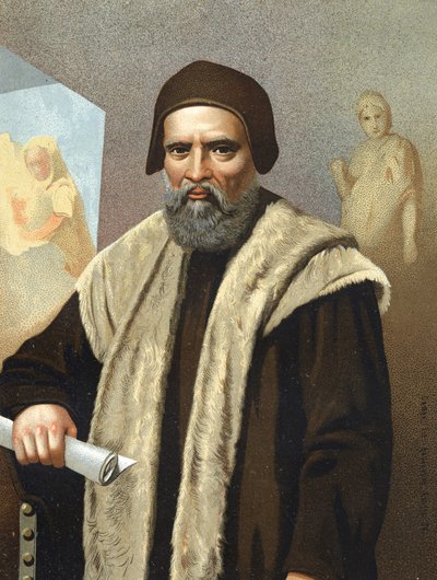 Portræt af Michelangelo Buonarroti dit Michel Ange (Michelangelo eller Michelangelo af Anonymous Anonymous