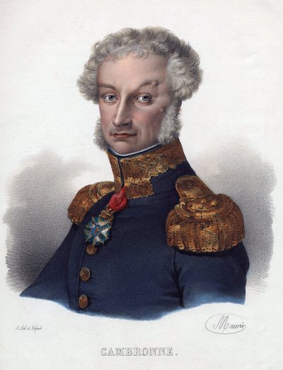 Portræt af Pierre Cambronne (1770-1842) - Anonym - 1835 - Litografi, akvarel - 32x24 - Privat samling af Anonymous Anonymous