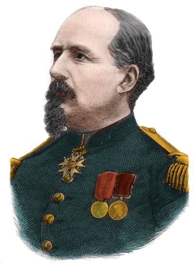 Portræt af Pierre Philippe Denfert Rochereau (Denfert-Rochereau) (1823-1878) fransk oberst. af Anonymous Anonymous