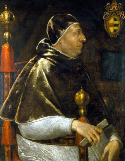 Portræt af pave Alexander VI (Rodrigo Borgia 1431-1503). anonymt maleri. . Milano. af Anonymous Anonymous