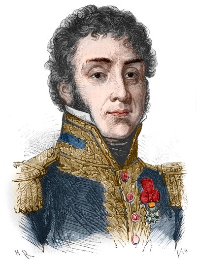 Portræt af Remy Joseph Isidore Exelmans (eller Exelmans), marskal og jævnaldrende af Frankrig (1775 - 1852) - i "" L