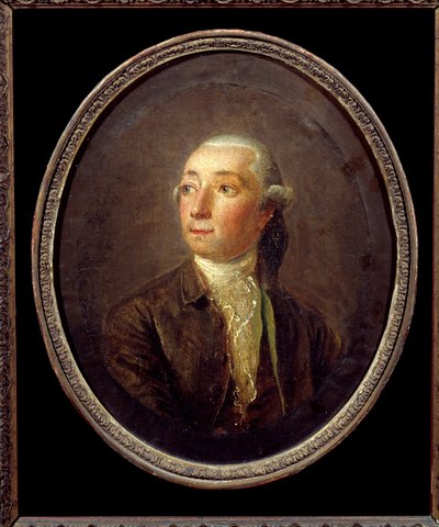Portræt af Restif de La Bretonne (1734-1806) fransk forfatter. Anonymt maleri. Privat samling. af Anonymous Anonymous