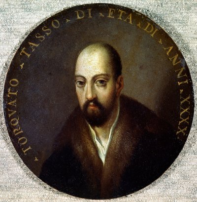 Portræt af Torquato Tasso (olie på kobber) af Anonymous Anonymous