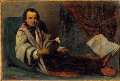 Portræt af Victor Hugo (1802-1885) Anonymt maleri. 19. århundrede. Sol 0,66x0,98 m af Anonymous Anonymous