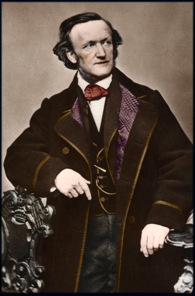 Portræt af komponist Richard Wagner (1813-1883) - Portræt af Richard Wagner (1813-1883), tysk komponist. af Anonymous Anonymous