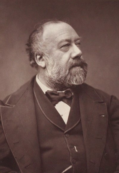 Portræt af Chansonnieren Gustave Nadaud (1820-1893), Anonym. Albumin foto. Privat samling af Anonymous Anonymous