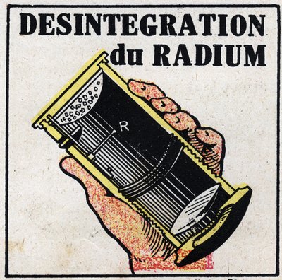 Radium: opløsning af radium. Anonym illustration af 1925. Privat samling. af Anonymous Anonymous