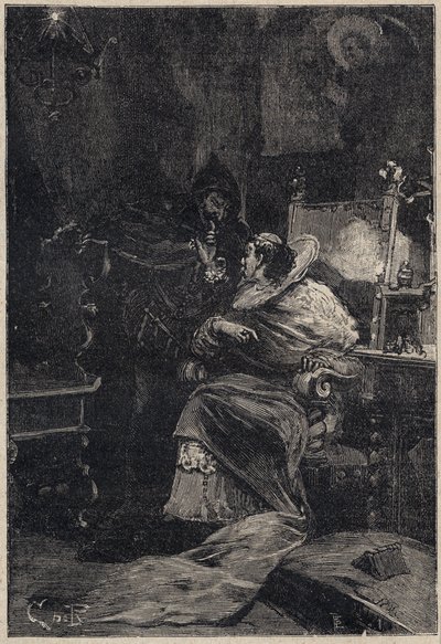 Rodrigo Borgia og Ascanio Maria Sforza Visconti (1455-1505) - gravering fra 