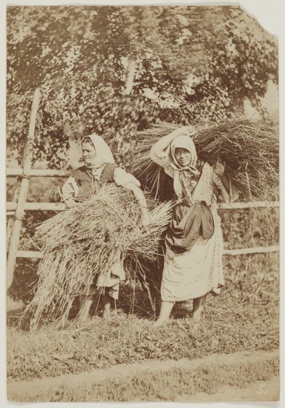 Russiske bondekvinder, ca. 1855 (saltet papirtryk fra vokspapirnegativ) af Anonymous Anonymous