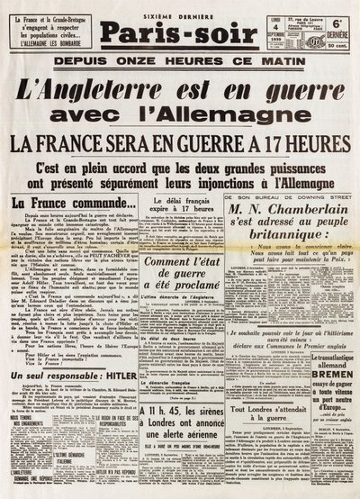 Anden Verdenskrig (1939-1945) - Anden Verdenskrig (2. Verdenskrig eller Anden Verdenskrig): Paris-aften den 4. september af Anonymous Anonymous