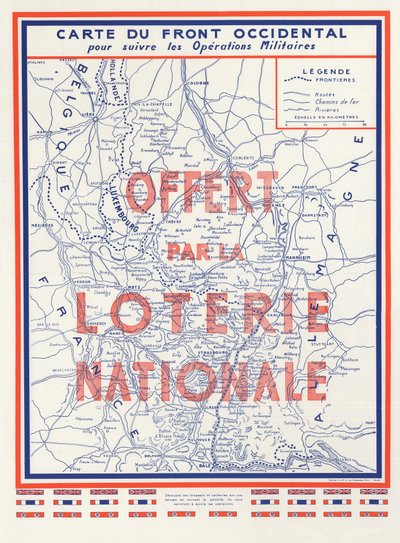 Anden Verdenskrig (2. 2. 2. IIIe 39-45 1939-1945) - Krig 1939 1945 - Kort over Vestfronten, doneret af National Lottery af Anonymous Anonymous