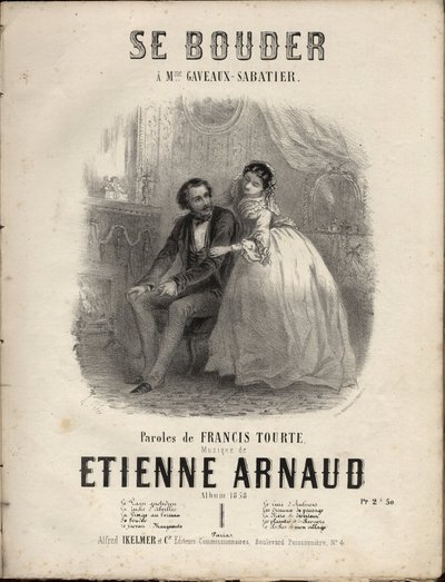 Noder til "" Se bouder"" tekst af francis tourte, musik af Etienne Arnaud. Privat samling. af Anonymous Anonymous