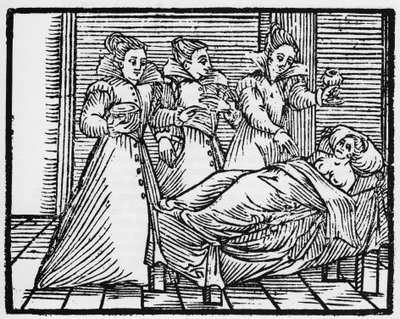 Somnic malefice - "" Compendium Maleficarum"", omhandler hekse, deres ondskab og deres sortileges af Francesco Maria Guazzo eller Guaccio eller Guaccius (15?? -16??) 1608 privatsamling af Anonymous Anonymous