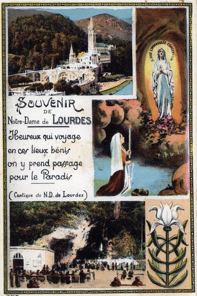 Souvenirpostkort fra Lourdes - Hautes Pyrenees (65) omkring 1900. af Anonymous Anonymous